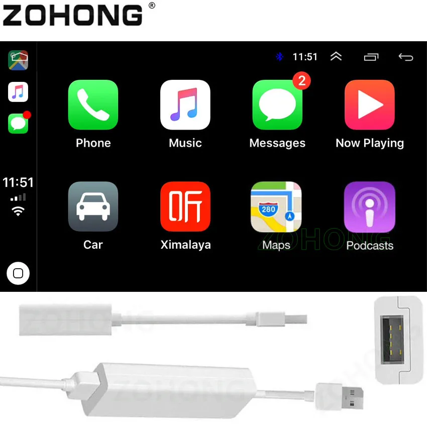 Wireless Smart Link Apple Carplay Dongle For Android Multimedia Player
