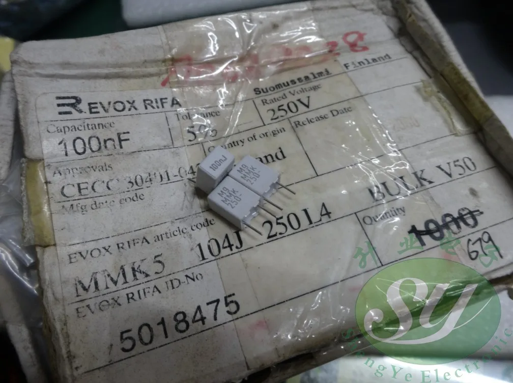 50 шт. EVOX MMK5 0,1 мкФ/250 В 100NF u1 104 пленочный конденсатор 5 мм
