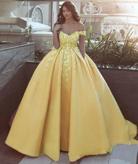 yellow quinceanera dresses 2019
