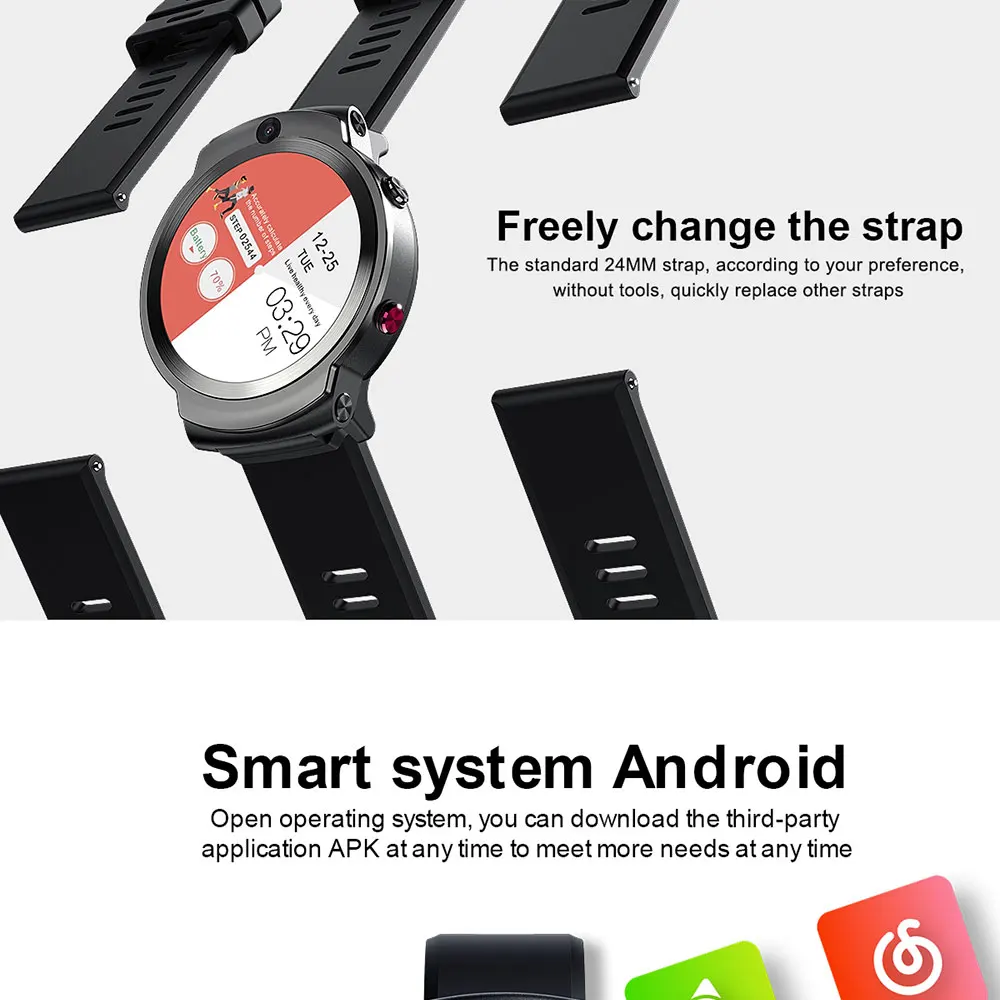 Смарт часы Smartch 4G 360 Поворот DM28 1 6 дюйма HD экран Retina камера 8 Мп MTK6739 4 ядра 3 ГБ 32 IP67