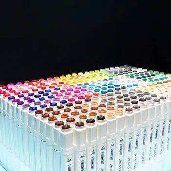 

TouchFIVE Marker Pen 168 Colors Art Markers Double-Tip Sketch Marker Alcohol Based Ink Tones Art Supplies Stationary Caligraphy