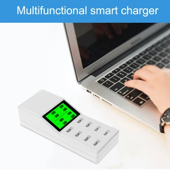 

40W 8A USB Charger 8-port USB Hub Charging Stations with LCD Display NC99