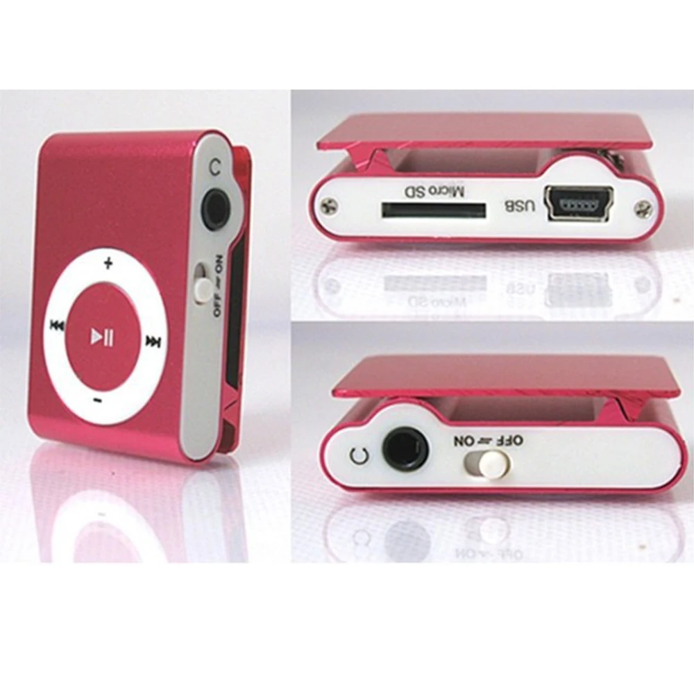 Клип Mp3 плеер зеркало Walkman Спорт Водонепроницаемый мини портативный Lettore