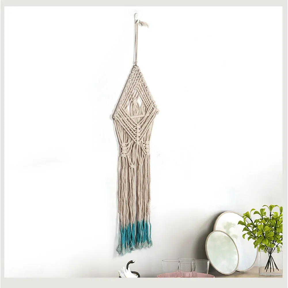 Hand-woven Tapestry Tassels Wall Decoration Room Bohemian Northern European-Style Tapestries Wall Hangers Cross Border for MS736