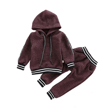 

Kids Spring Autumn Fall Clothes Casual Hooded Sweatshirt Pants 2Pcs/Sets Children Clothing Toddler High Quality Boys Girls Suits