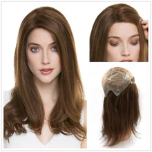 Hstonir Продукты для волос сварные кружева Шелковый Топ европейские волосы remy 1" Натуральные Прямые для женщин сток парик G030