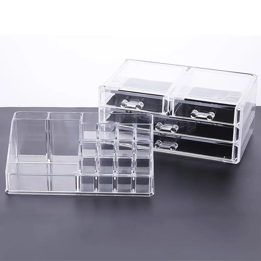 

Multifunctional Transparent Acrylic Storage Box Drawer Type Storage Box Nail Tool Cosmetic Makeup Organizer Storage Case Makeup