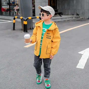 

Street Clothing Spring Boy Jacket Cotton Coat Coat Casual Hip Hop Boy Coat 2019 New Windproof Hood