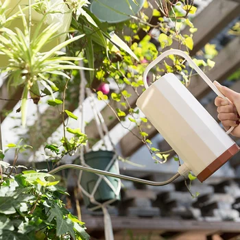 

Succulent Plant Watering Can Plastic Transparent Watering Can Long Mouth Watering Gardening Supplies(Warm Sun Grey Watering Kett