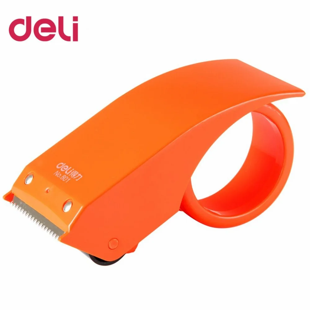 Deli 801 Tape Dispenser Manual Sealing Device Tape Cutter Baler Carton Sealer Width 48mm Packager Cutting Machine DropShipping