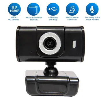 

HD 1080p 2Megapixels USB 2.0 Webcam Camera With sound-absorbing Mic For Computer PC Laptops Video Conferencing Online Lesson