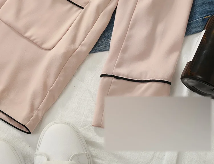 Bn68 Drape Laziness Pajamas Wind Rolloff Long Sleeve Suit Jacket Women's