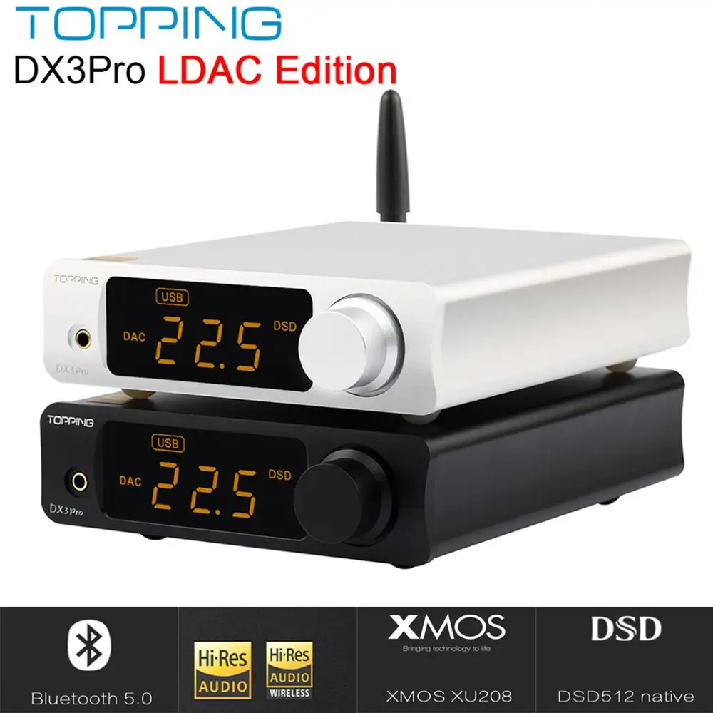  Tapa DX3 PRO LDAC Edition Bluetooth decodificación amp AK4493 USB DAC XMOS XU208 DSD512 solución du