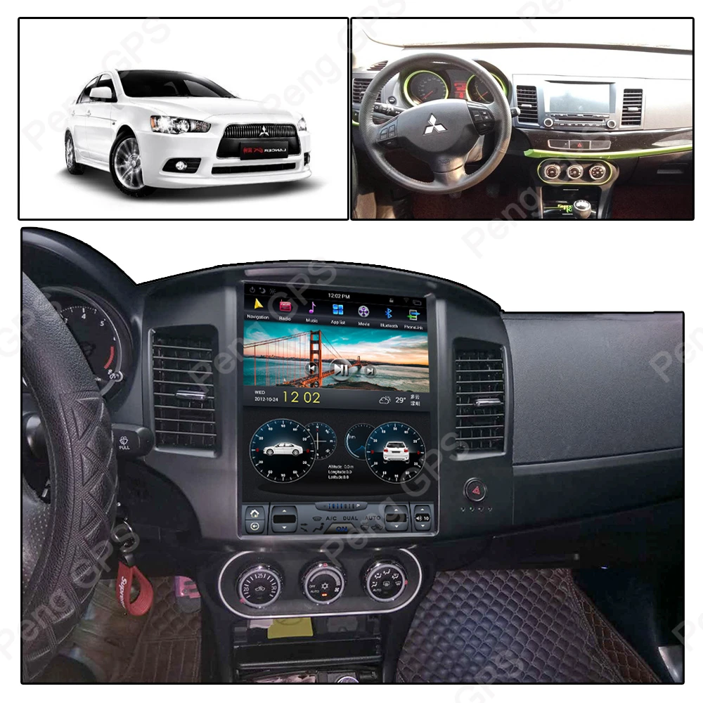 Excellent 6 Core Android 8.1 Vertical Screen GPS Navigation for Mitsubishi Lancer 2007-2017 Audio DVD Player 1920*1080 4K 6Core Headunit 1