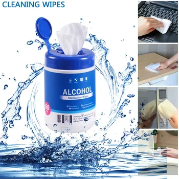

75% Alcohol Wipes Barrel Disinfection Wipes 60 Pc Canned Sterilization Alcohol 20ml Cleaning Tissue Antiseptic Pads Swabs#YL10