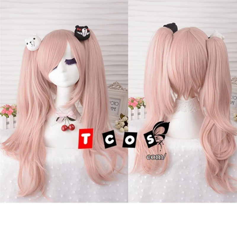 IHYAMS-Junko-Enoshima-Light-Pink-Cosplay-Hair-Wig-Danganronpa-Dangan-Ronpa-Heat-Resistance-Fiber-With-Chip