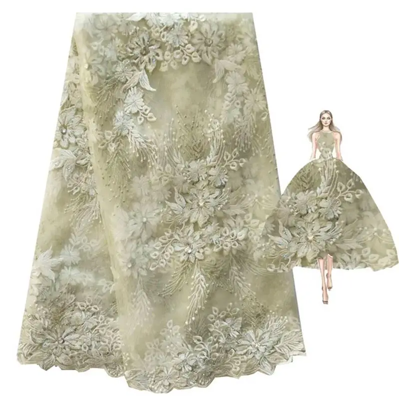 

Nigeria Tulle Net Lace Stoned Wedding Dresses Laces For Resonable Prices African Embroidered Lace Fabric High Quality Lace
