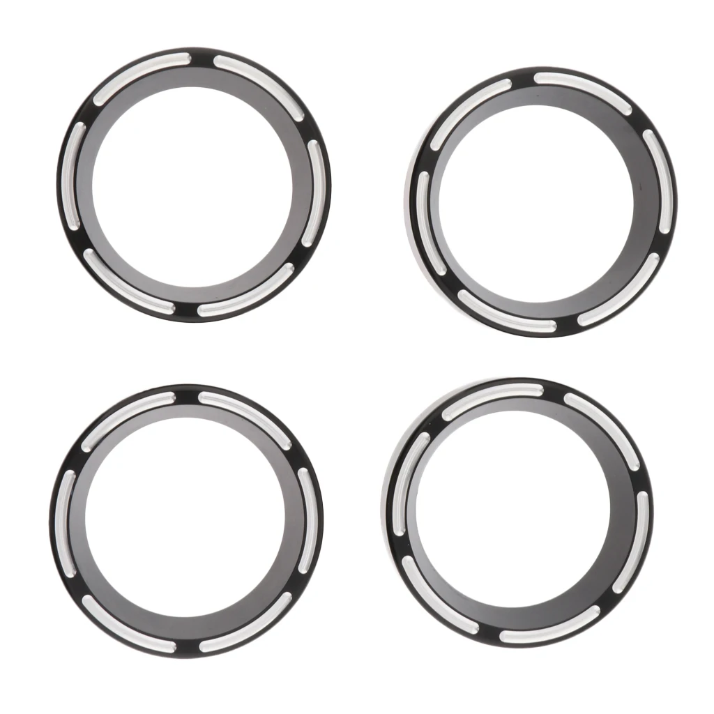 MagiDeal 2 Sets Burst Gauge Bezel Kit for Harley Street Electra-Glide