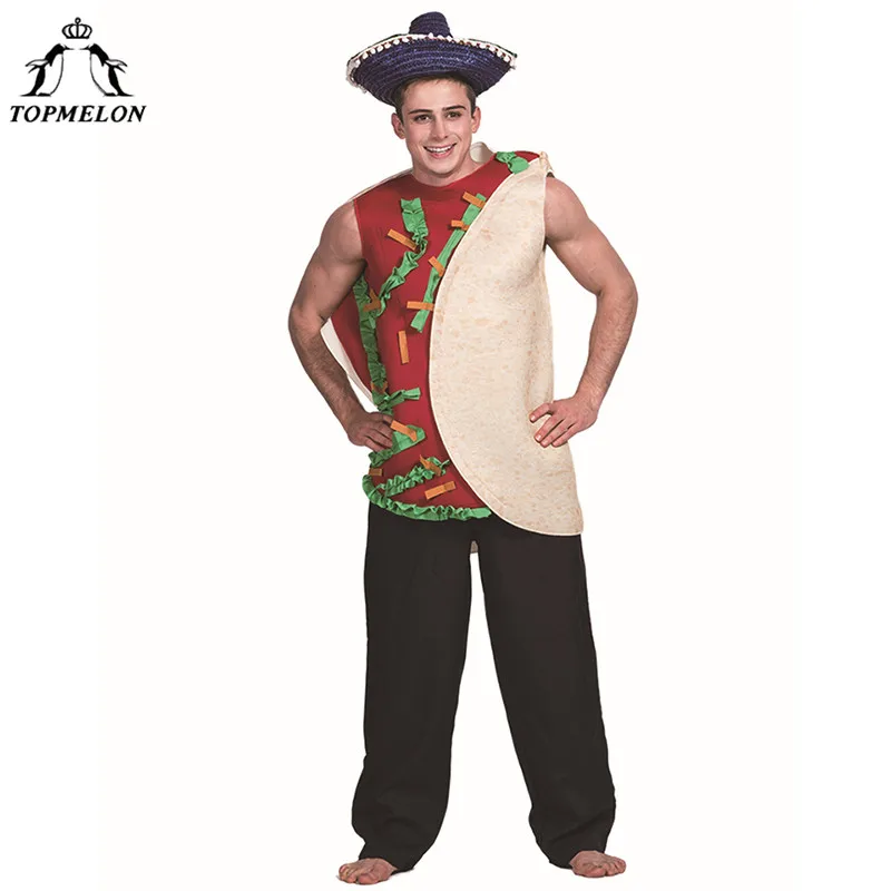 

TOPMELON Mexican Burritos Cosplay Tops Halloween Costumes for Men Adult Fantasy Funny Anime Halloween Costume Male Anime Cosplay