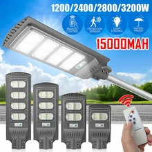 Farola Solar LED de 1200W/2400W/2800W para exteriores, lámpara Solar remota policristalina, resistente al agua para patio de jardín y Plaza