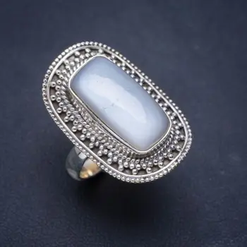 

Natural Cat Eye Handmade Unique 925 Sterling Silver Ring 7.5 A1048