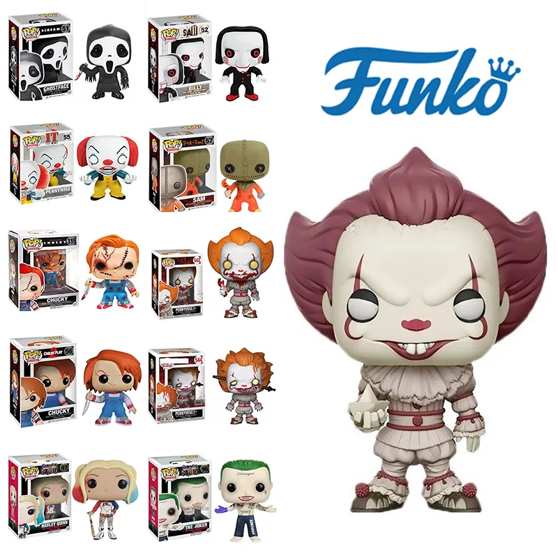 

FUNKO POP Stephen King's It It: Chapte joker Scream ghost face Clown returning soul Saw anime figure Children's gift