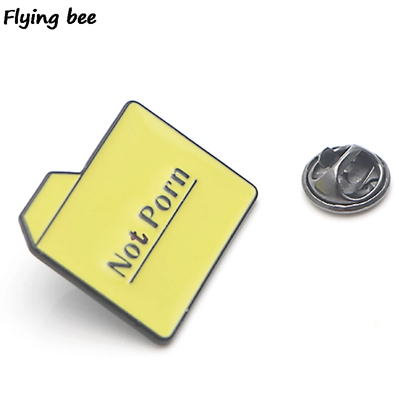 Flyingbee не порно Floder Pin забавная брошь и прищепки эмалированные булавки футболки значки нагрудные булавки Подарочные ювелирные броши X0449