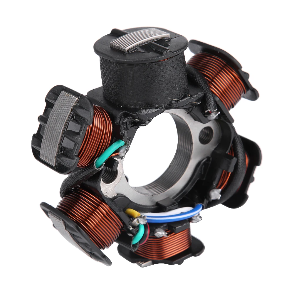 Поставляется с 6 pin racing CDI блок 6-катушка МАГНЕТО СТАТОР Свеча зажигания металлический пластик медный провод для GY6 125cc 150cc мопед скутер