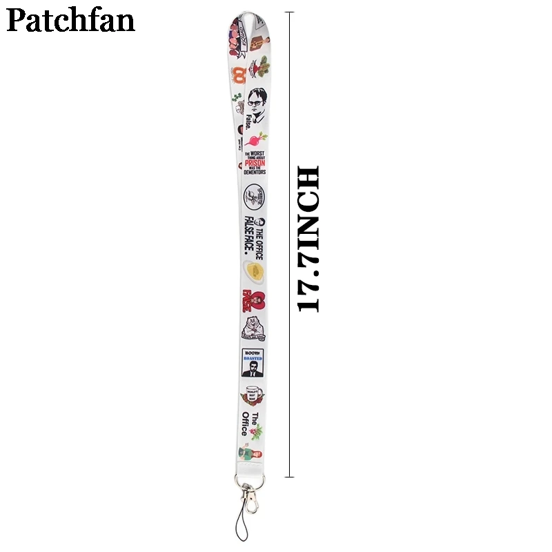 20pcs/lot Patchfan the office tv show Tags Strap Neck Lanyards for keys ID Card Pass Phone USB badge holder DIY Hang Rope A2280