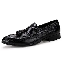 Fashion Luxury Mens Business Shoes Oxford Genuine Leather Shoe Formal High Quality Crocodile Pattern Tassel Dress Shoe Fashion Luxury Mens Business Shoes Oxford Genuine Leather Shoe Formal High Quality Crocodile Pattern Tassel Dress Shoe