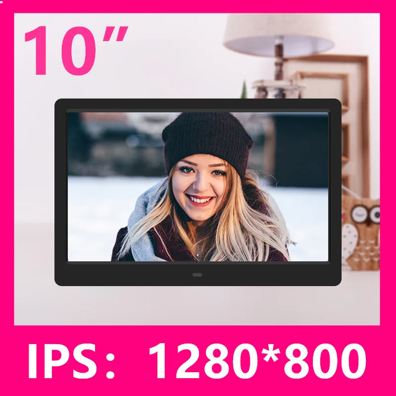 

New10 HDMI inch Screen IPS Backlight 1280*800 Digital Photo Frame Electronic Album Picture Music Movie Full Function Good Gift