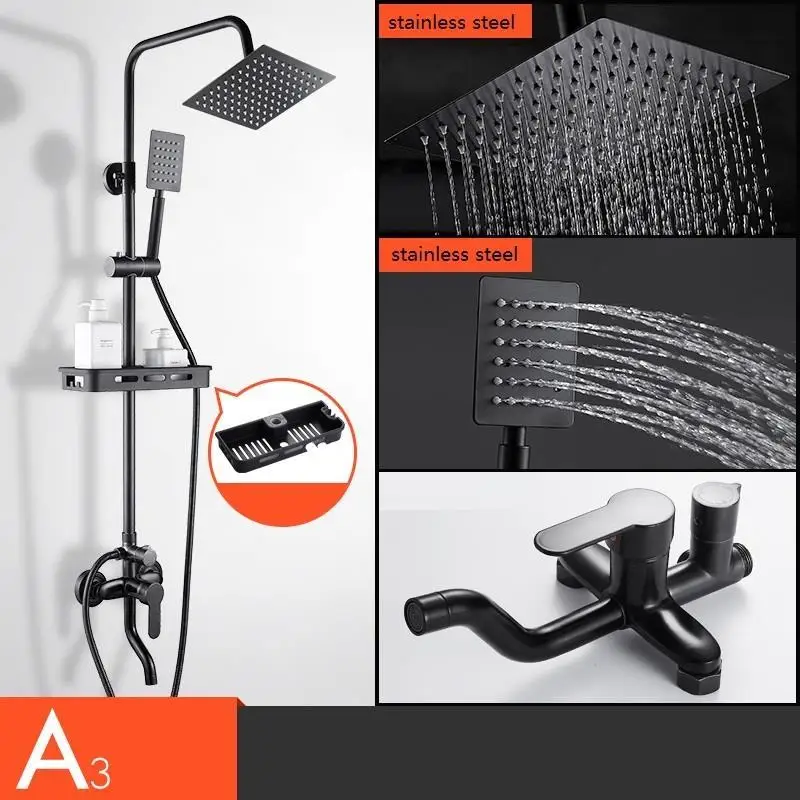 Regendouche Black timna Douchette Regadera De Prysznic панель Ducha Painel Doucheset Eletrico Chuveiro душ для ванной комнаты - Цвет: Number 24