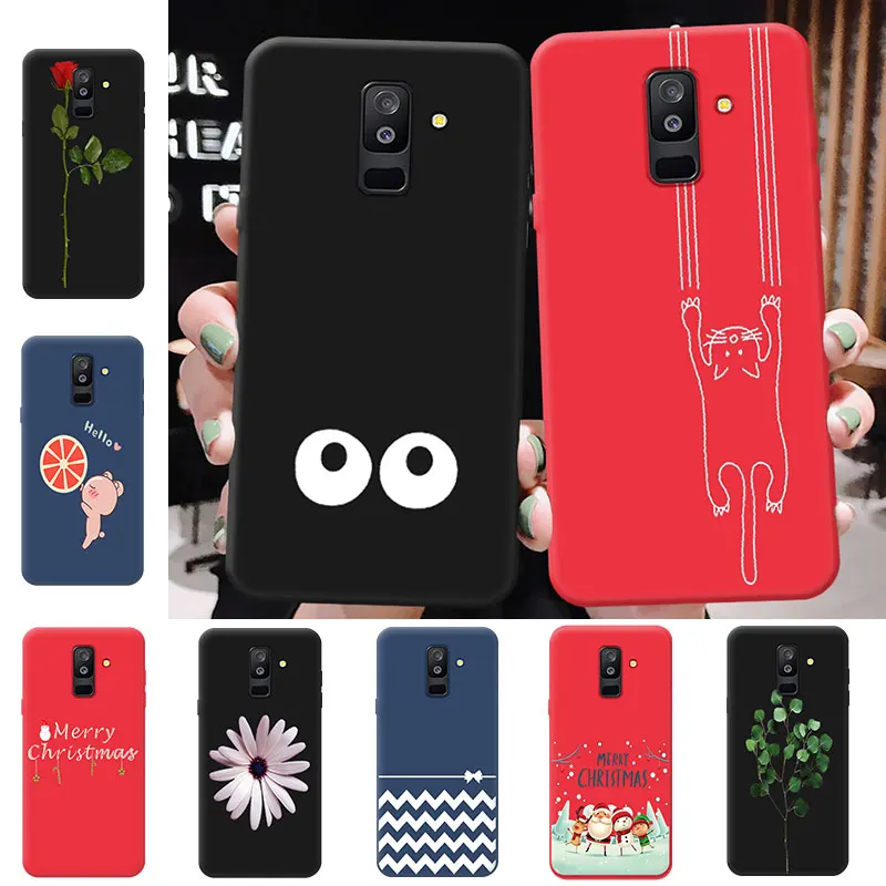 for Galaxy A6+ 2018 /A6 Plus /J8 Color Matte Case A320 510 Samsung A3 A5 A10 A30 A50 2016 2017 Silicon Shell |