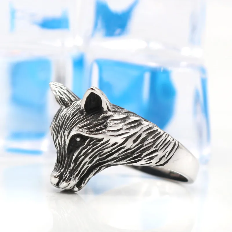 KLDY кольцо с милым волком для женщин и мужчин из нержавеющей стали кольца викингом