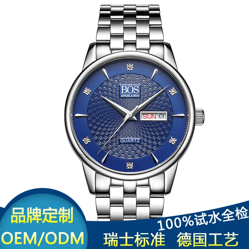 

Angela Bao Si Watch Calendar-Style Steel Belt MEN'S Watch Quartz Watch Hot Selling Watch Men