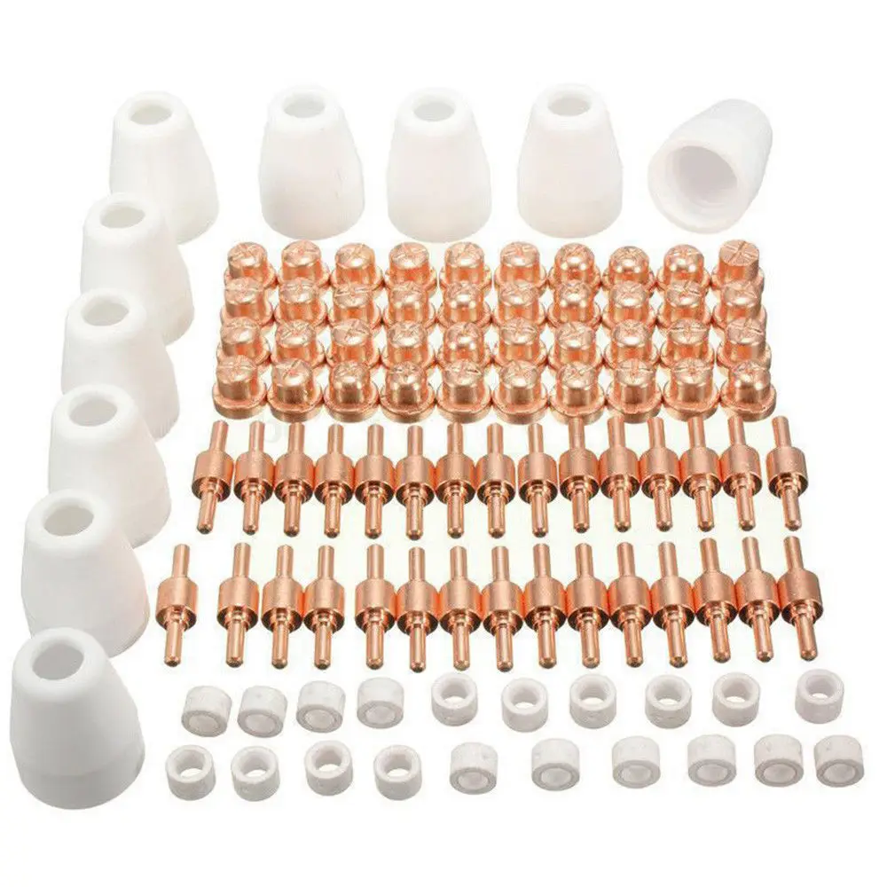 

100 Pieces PT-31 LG-40 Plasma Cutter Cutting Nozzle Consumable CUT-50D CT-312 Electrode Tip Torch Welding Nozzle