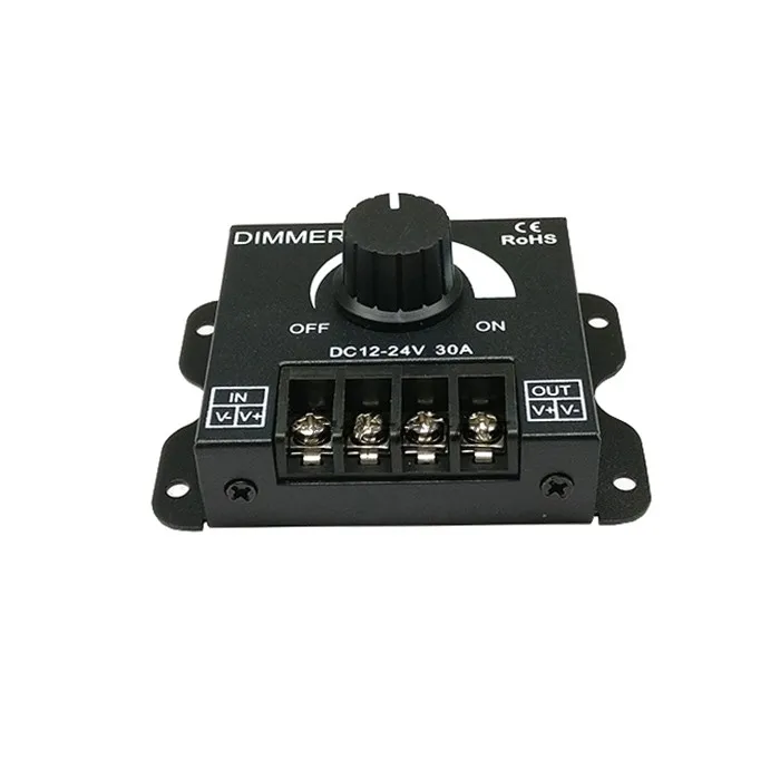 30A светодиодный диммер постоянного тока 12V 24V 360 Вт с регулируемой яркостью лампы
