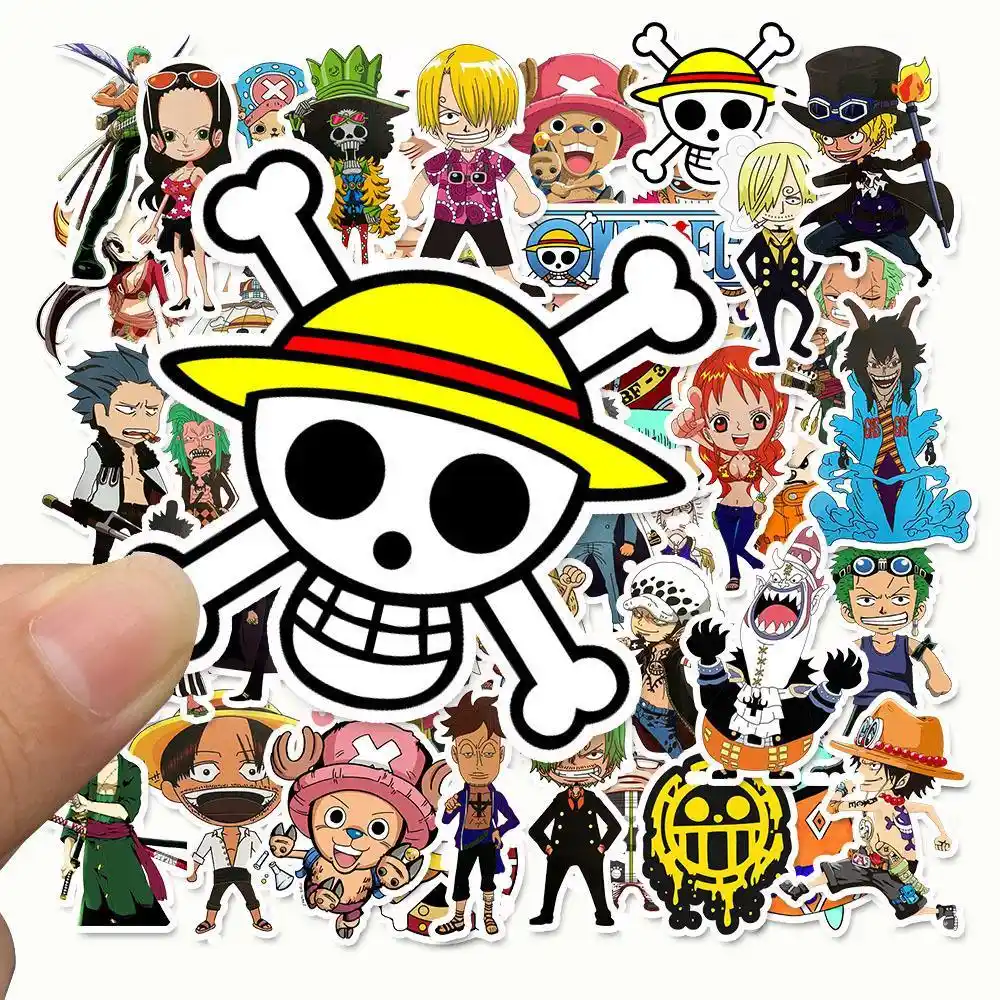50 Pieces One Piece Cartoon Stickers Cross Border Hot Selling Lu Fei Graffiti Stickers Luggage Skateboard Stickers Stickers Aliexpress