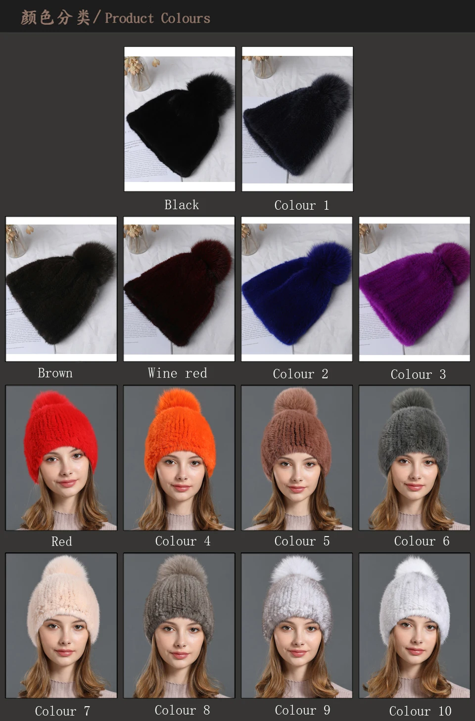 Вязаная меховая шапка из натуральной норки skullies beanies Новинка женские модные повседневные зимние женские шапки из натурального меха одноцветные