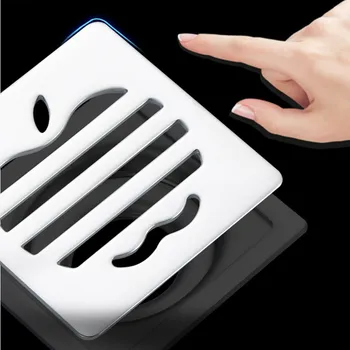 

Thick stainless steel Brass floor drain 10 * 10 Balcony living room square floor drain