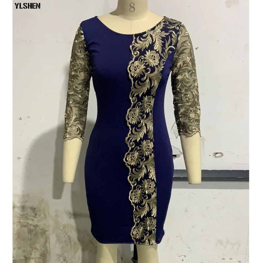 S-5XL African Dress Africa Dresses for Women New Dashiki Lace Embroidery Bazin Bodycon Dress Vestido Africano Robe Ladie Clothes 08