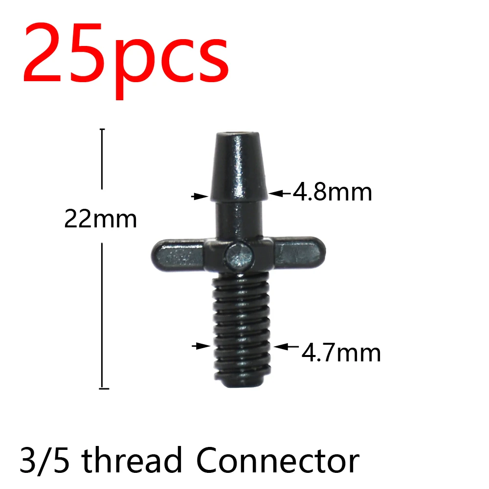 Garden Hose Connectors Barbed Tee Elbow Cross End Plug Coupling WDrip Irrigation System Atering Fitting For 3/5 4/7mm Hsse 