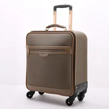 Business Travel Trolley 16-Inch Boarding Bag Universal Wheel Men's Travel Lugguge 20-Inch Leather Suitcase Small Luggage 18 a Ge