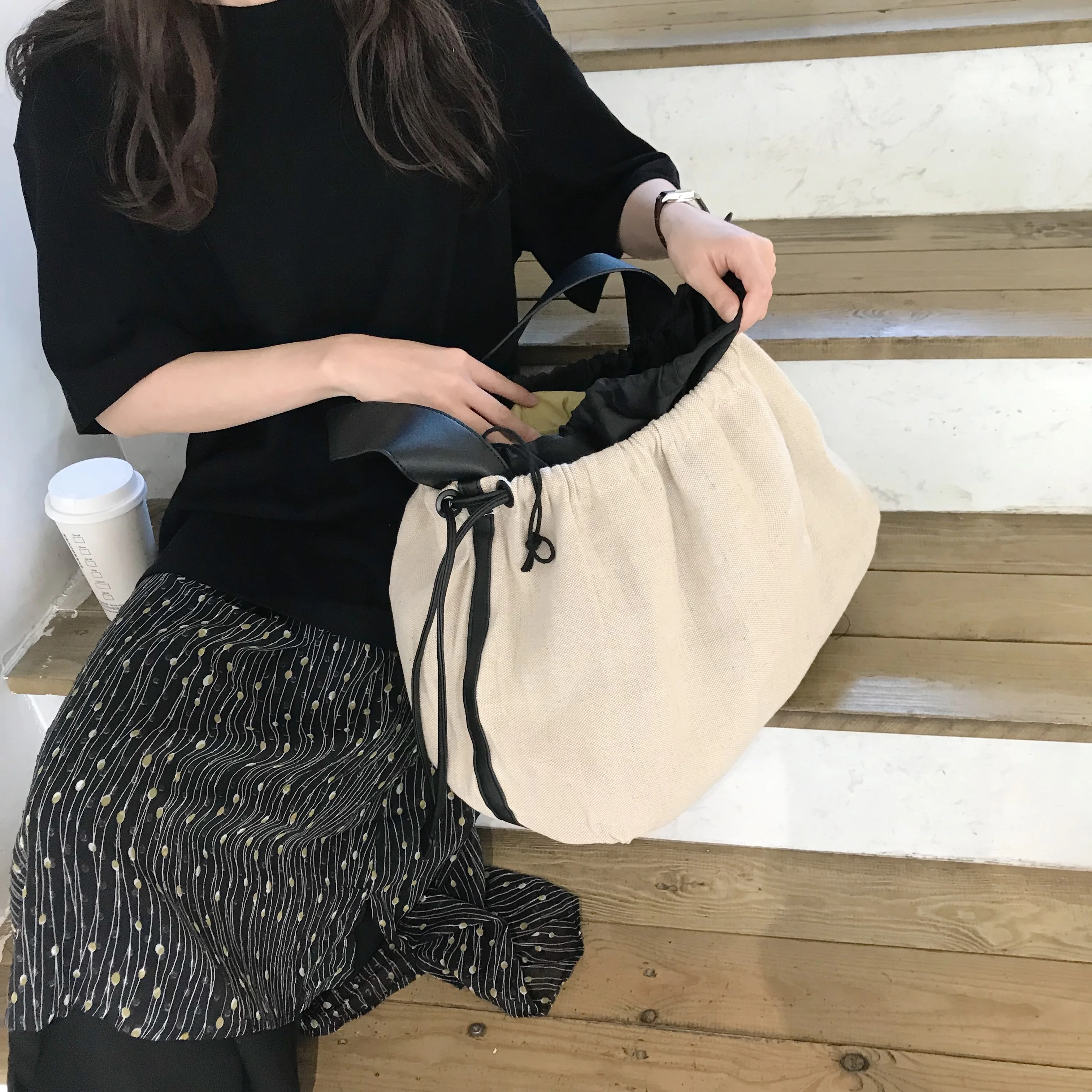 Новейшая Корейская версия простая ткань сумка на плечо Повседневная модная сумка для мамы Большая вместительная сумка на одно плечо