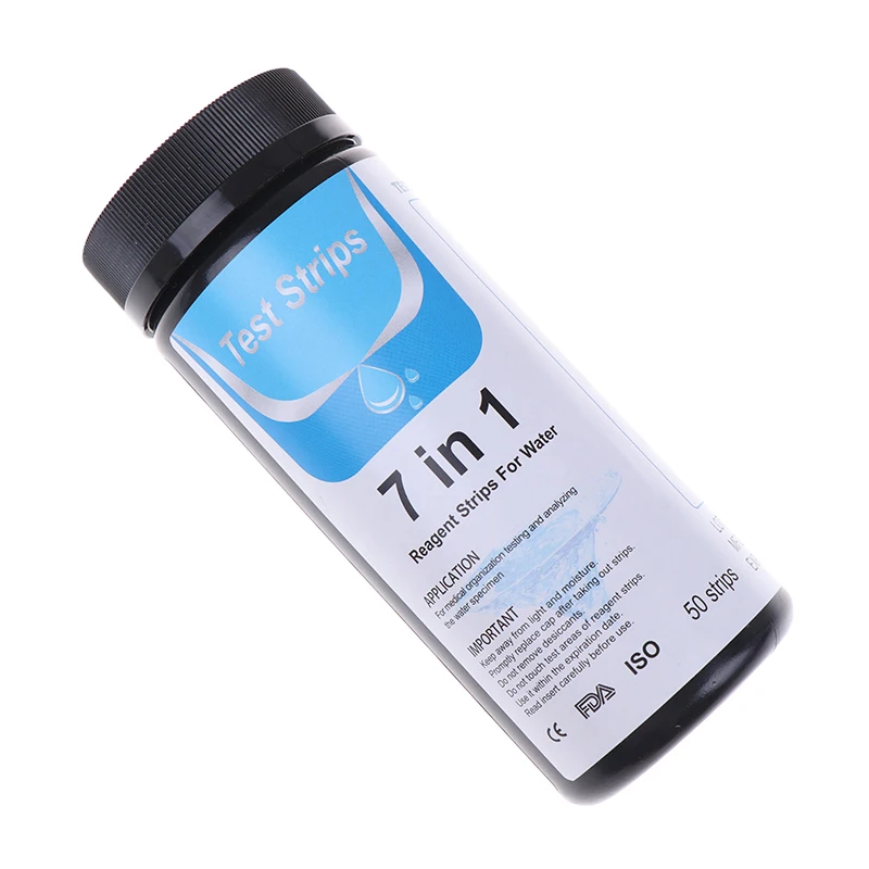 50pcs/Box Aquarium Fish Tank Water Tropical Test Strips Kit Nitrite Nitrate PH Chlorine Bromine Total Hardness Test Strips