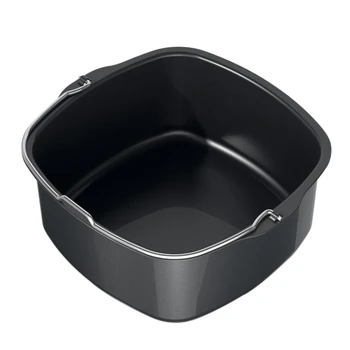 

1DIY Aluminum Steel Black Air Fryer Hot Non-Stick Baking Dish Roasting Kitchen Household Air Fryer Baking Basket Handmade Baking