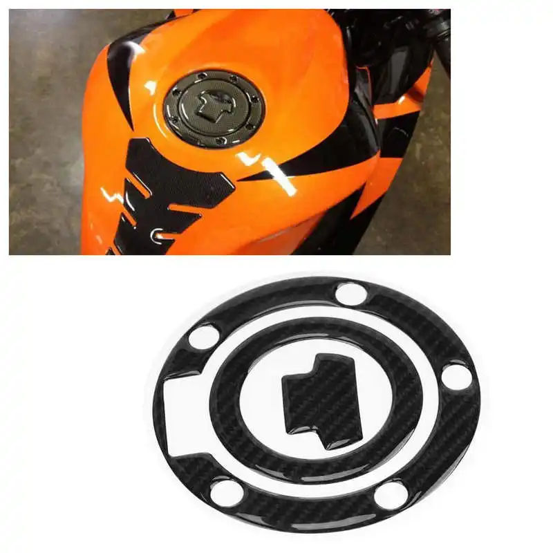 Carbon Fiber Motorcycle Gas Tank Cap Pad Cover Sticker Decals for YAMAHA YZF R1 R6