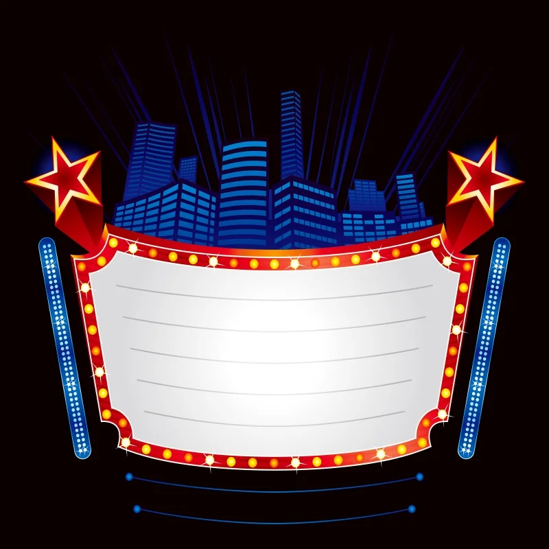 

Laeacco City Building Baby Cartoon Grand Opening Ceremony Party Birthday Customized Banner Photo Background Photography Backdrop