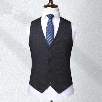 

Mens Wedding Suit Vests For Men Slim Fit Dress Vest Male Formal Tuxedo Waistcoat Business Sleeveless Jacket