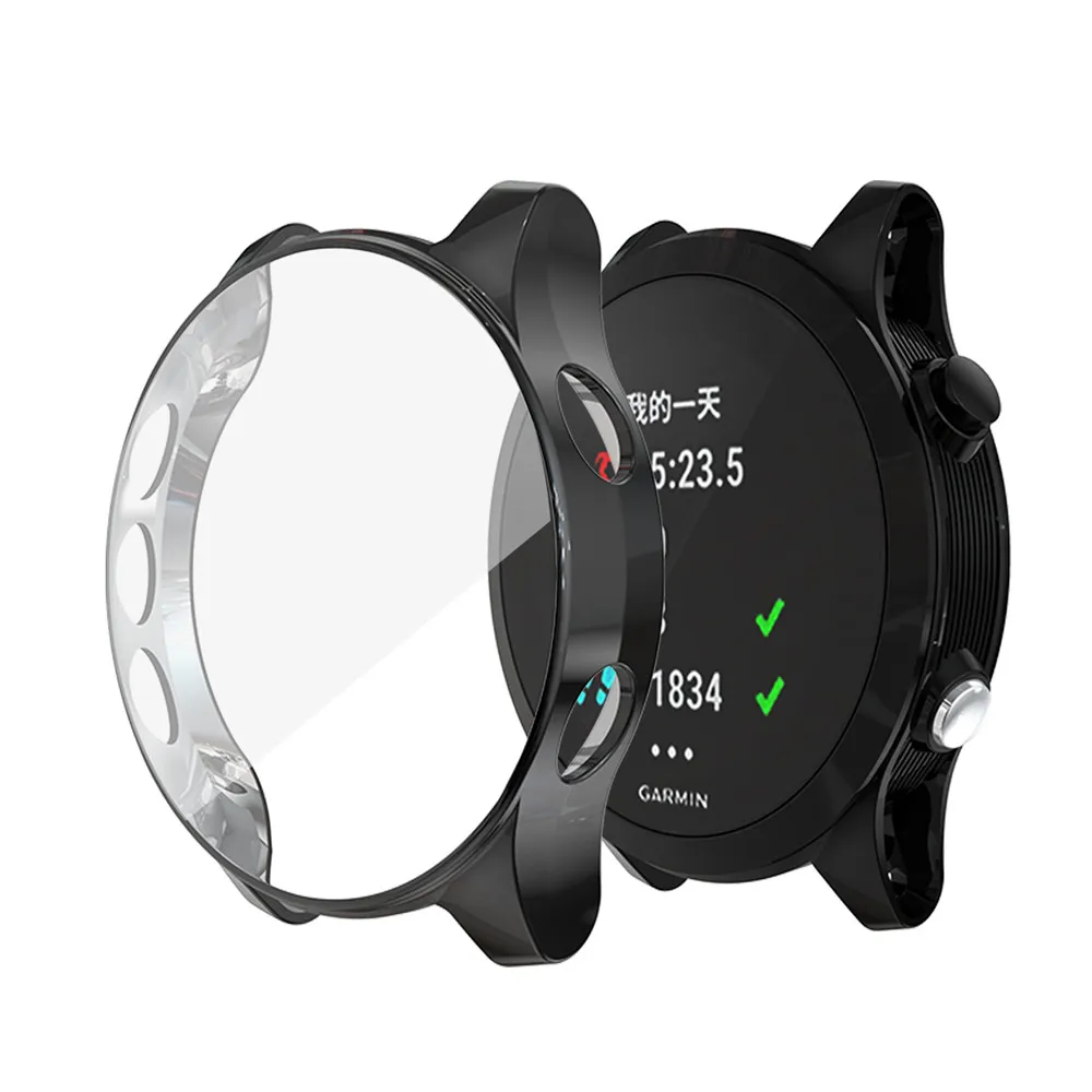 Мягкий ТПУ часы противоударный протектор бампер чехол для Garmin Forerunner 935 чехол для смарт часов Защита от царапин аксессуары - Цвет: Black